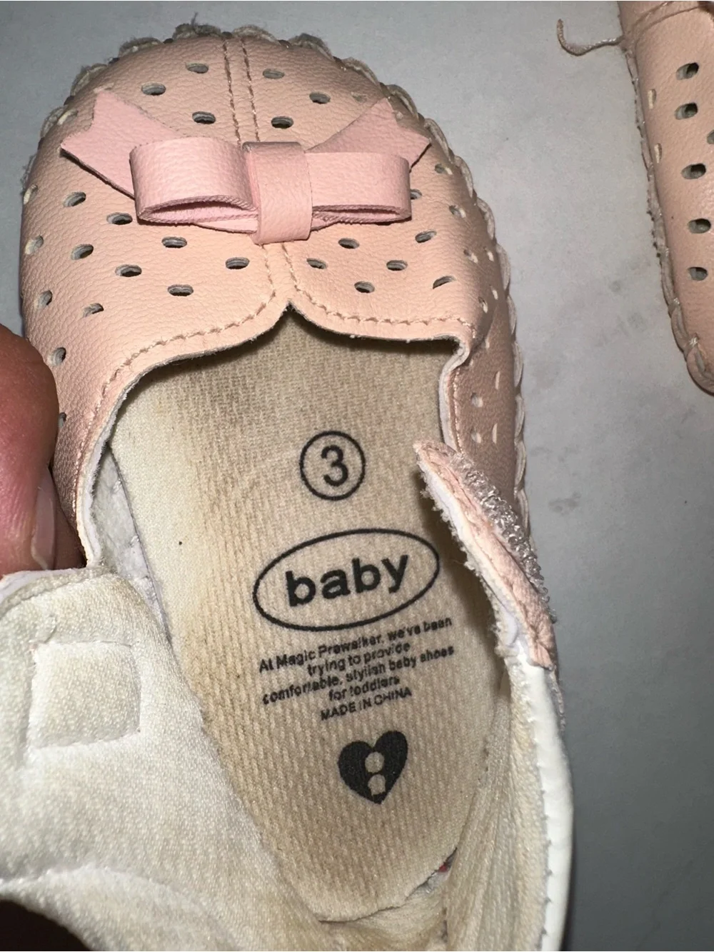 Baby Girls Pink Bow Mary Jane Shoes